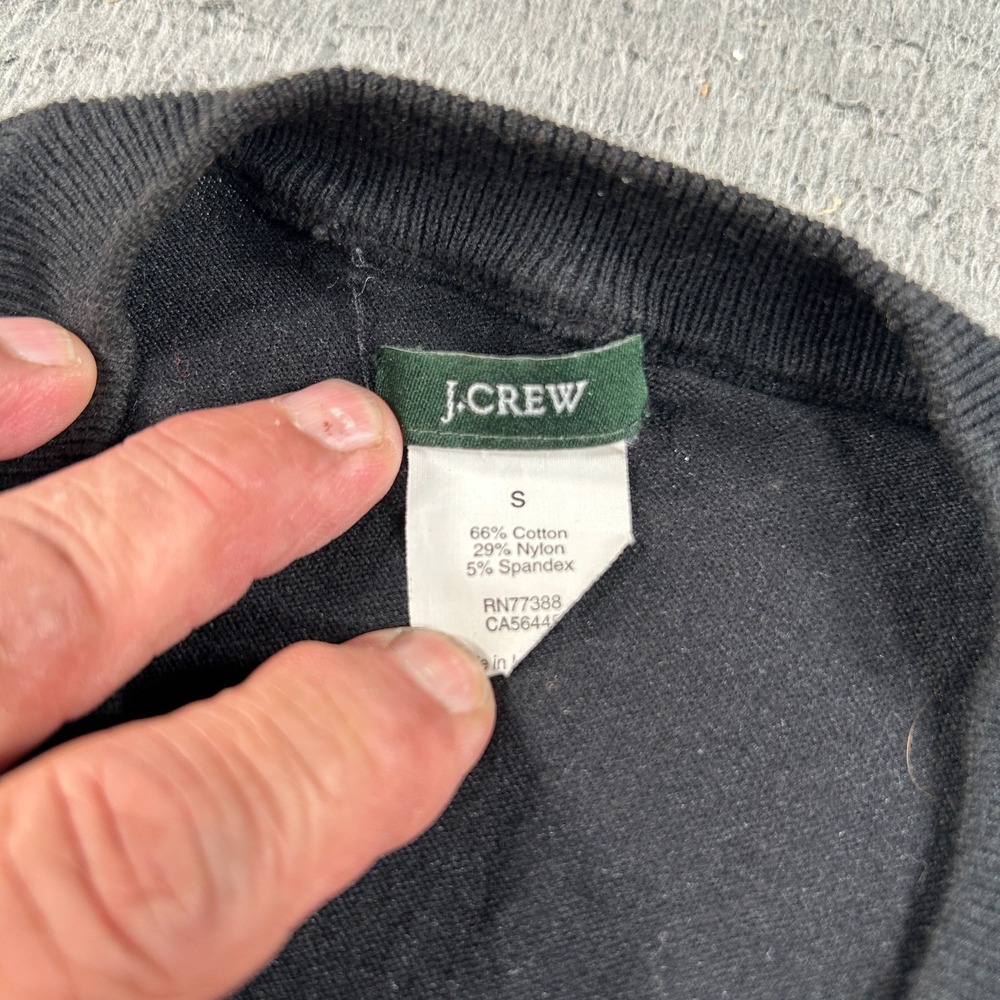 J.Crew Sweater Womens Small Black Cardigan Ribbed Knit‎ Classic Holiday Stretch - Picture 3 of 12